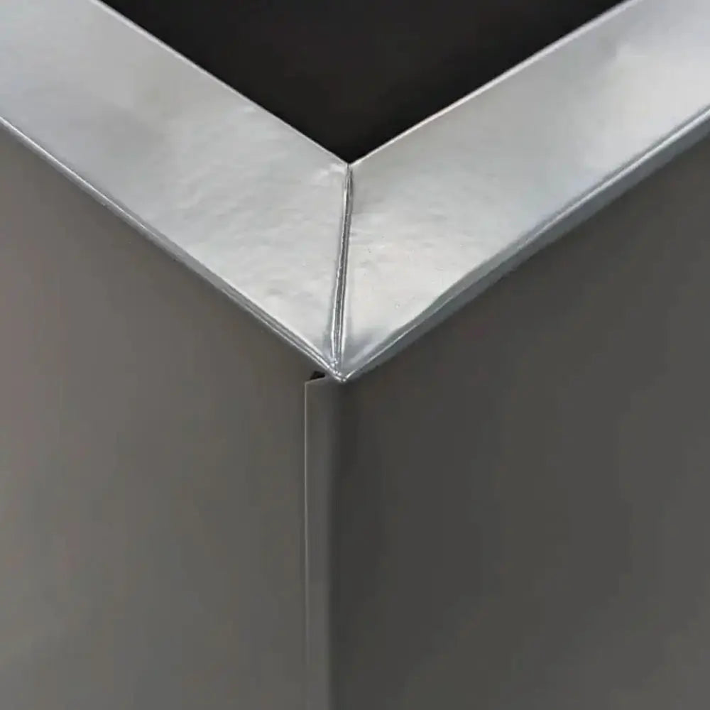 jitoossheed 60cm Zinc Galvanised Matte Grey Square Planter