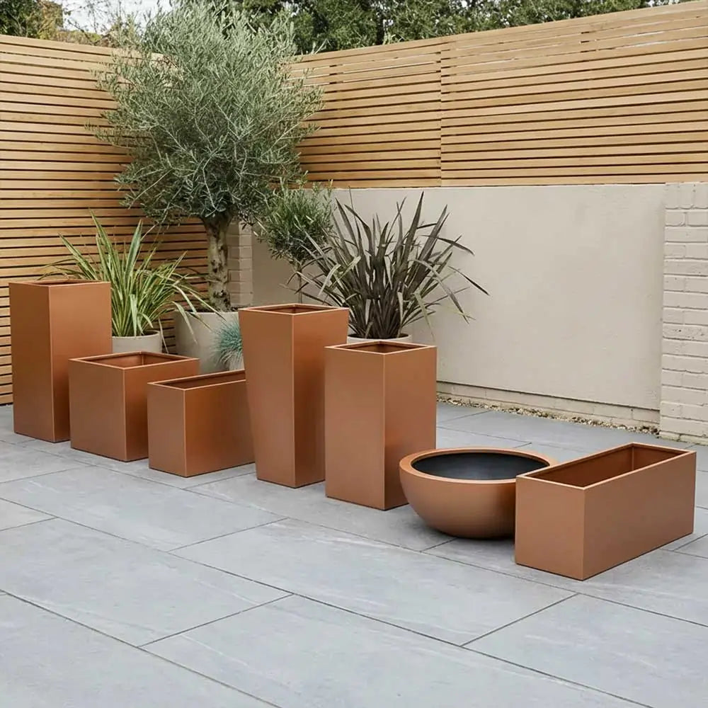 jitoossheed 120cm Zinc Galvanised Copper Trough Planter