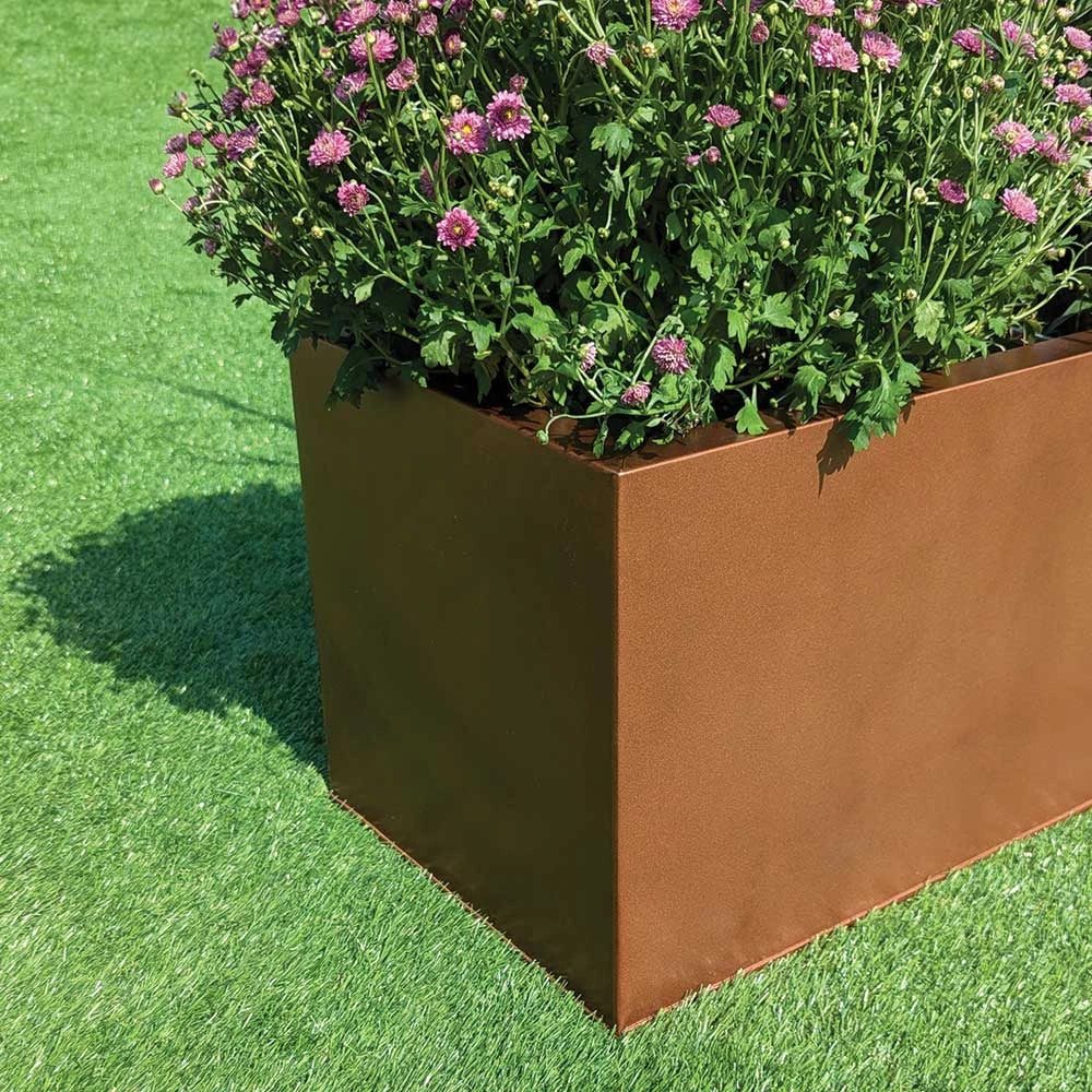 jitoossheed 120cm Zinc Galvanised Copper Trough Planter