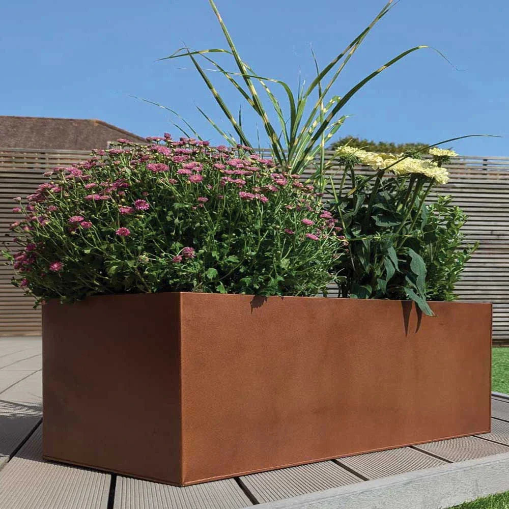 jitoossheed 120cm Zinc Galvanised Copper Trough Planter